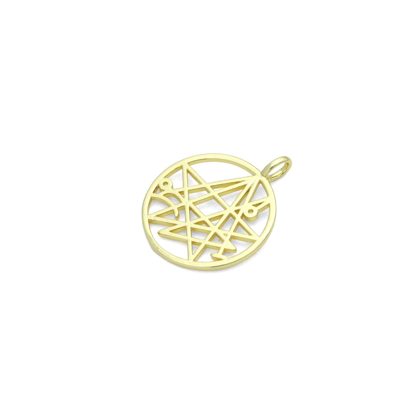 Gold Star Charm Pendant, Sku#LK1196