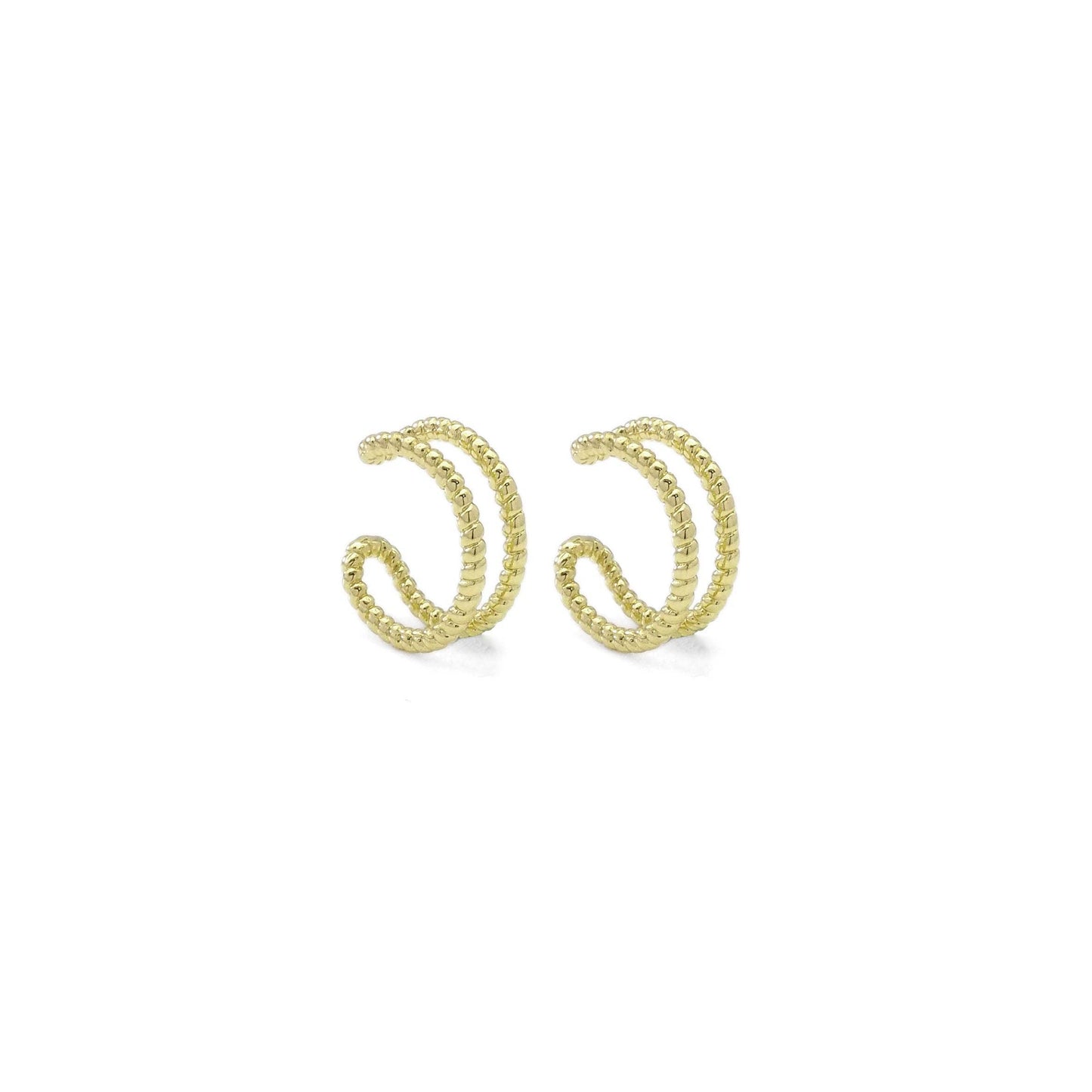 Gold Double Line Twisted Ear Cuff, Sku#LX314