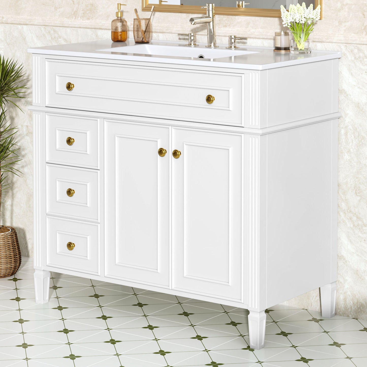 36 Inch Bathroom Vanity with Sink