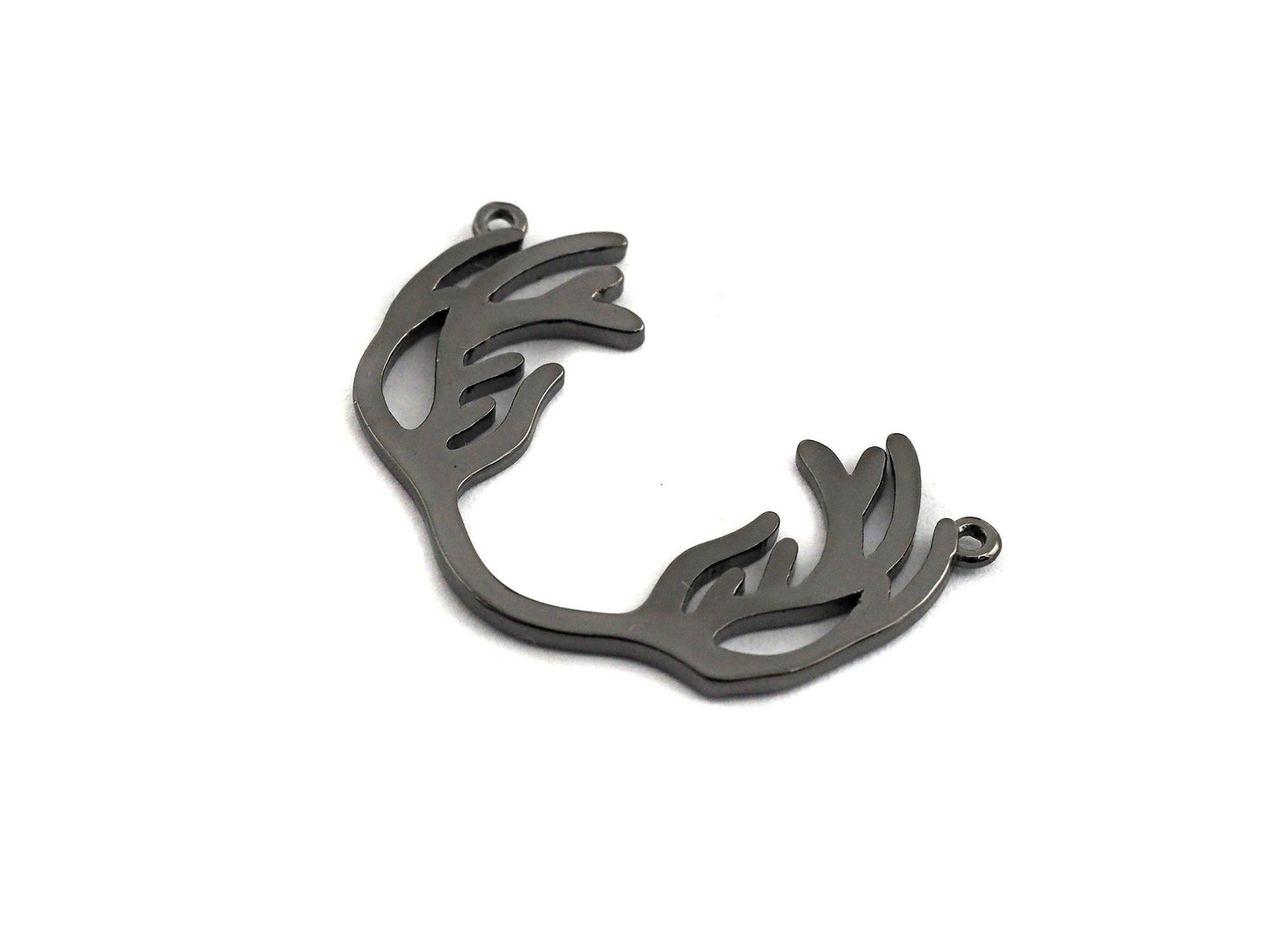 Antler Shape Pendant/Charm, Anteler Pendant, Silver/Gold/Black/Rose Gold Tone, 18x27mm,Sku#Z582
