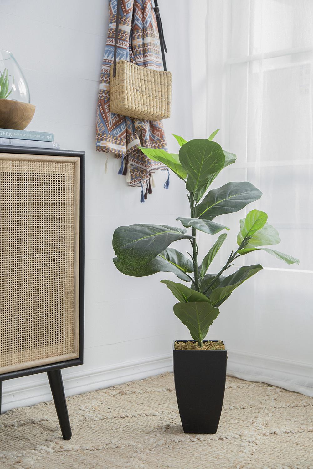 20" x 16" x 35" Artificial Fiddle-Leaf Fig Potted Plant