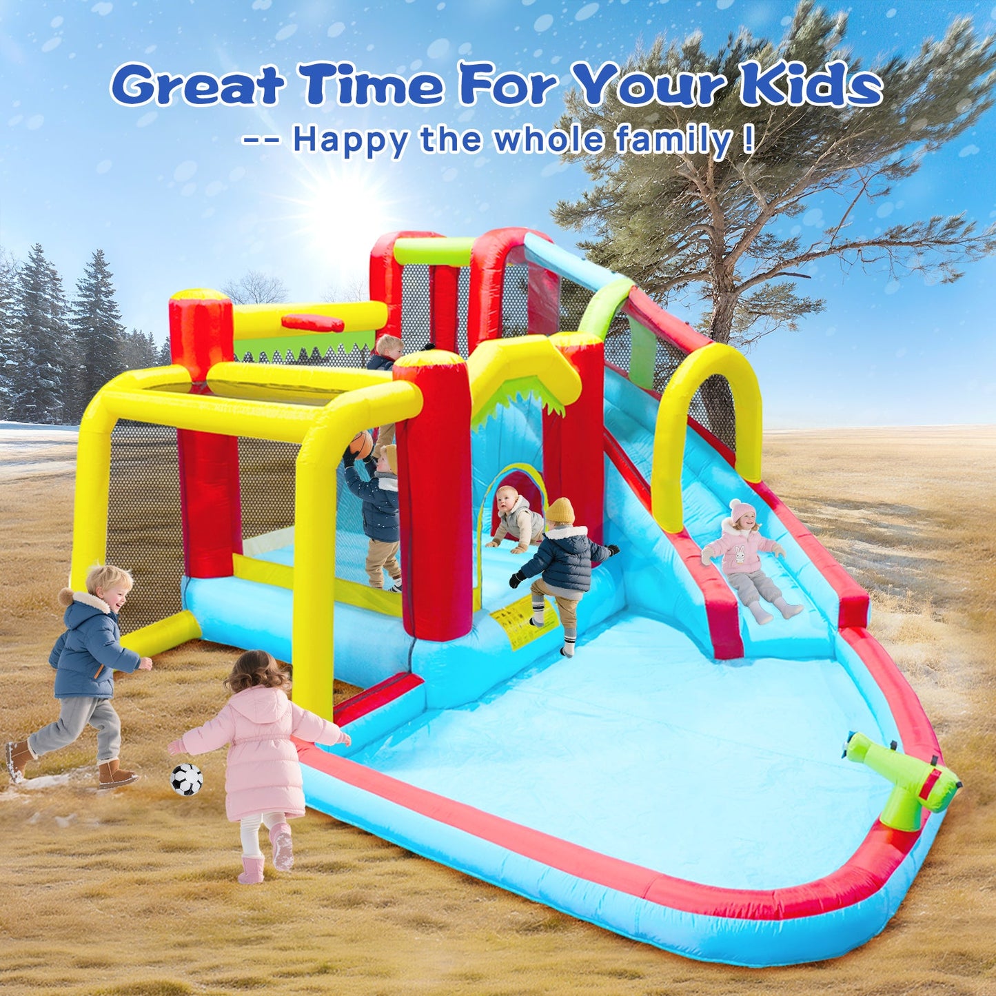 9 in1 Inflatable Slide Water Park Bouncing House