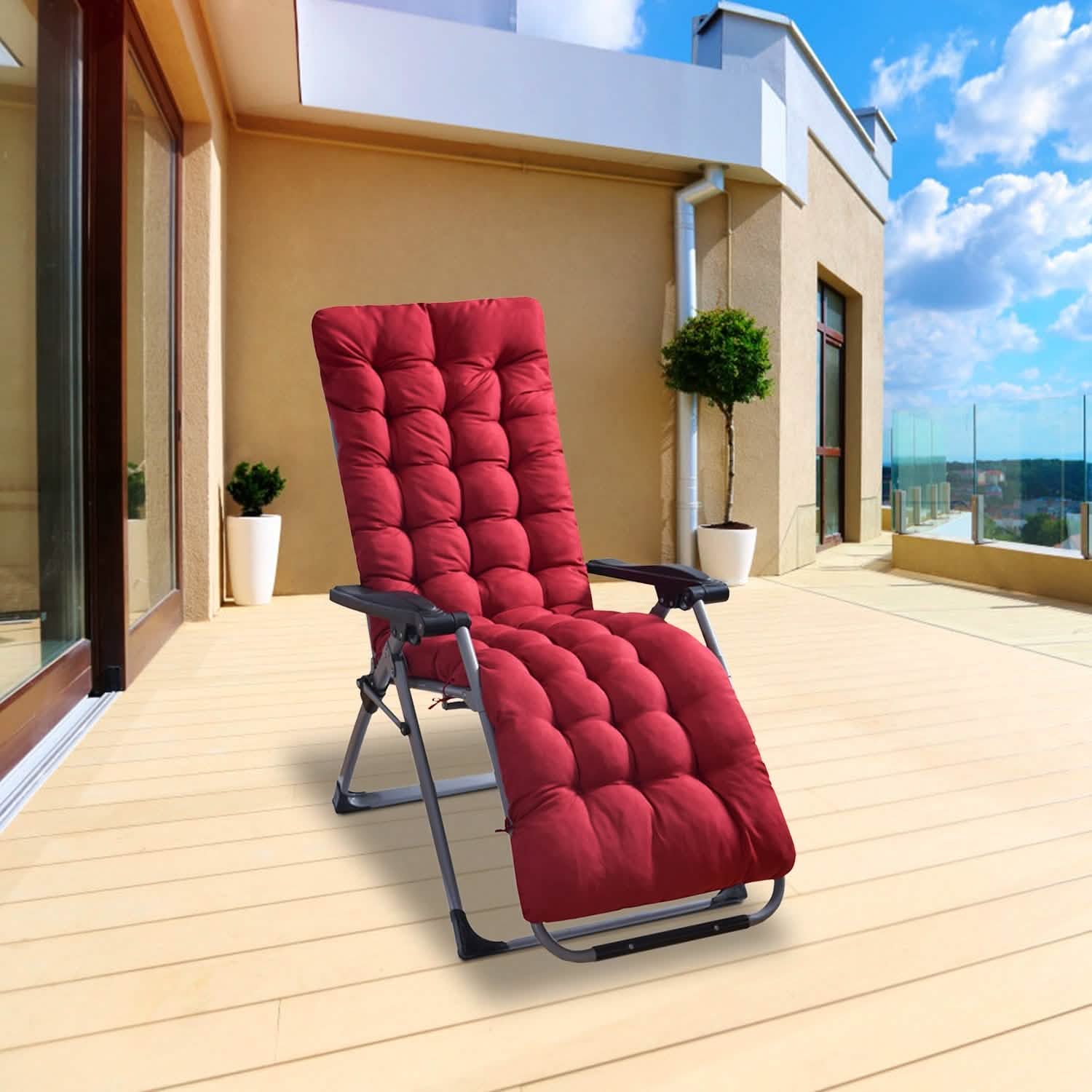 Coussin de chaise longue inclinable 67x22in pour fauteuil à bascule et canapé