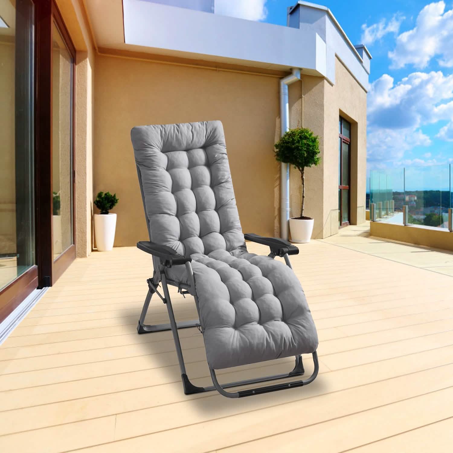 Coussin de chaise longue inclinable 67x22in pour fauteuil à bascule et canapé