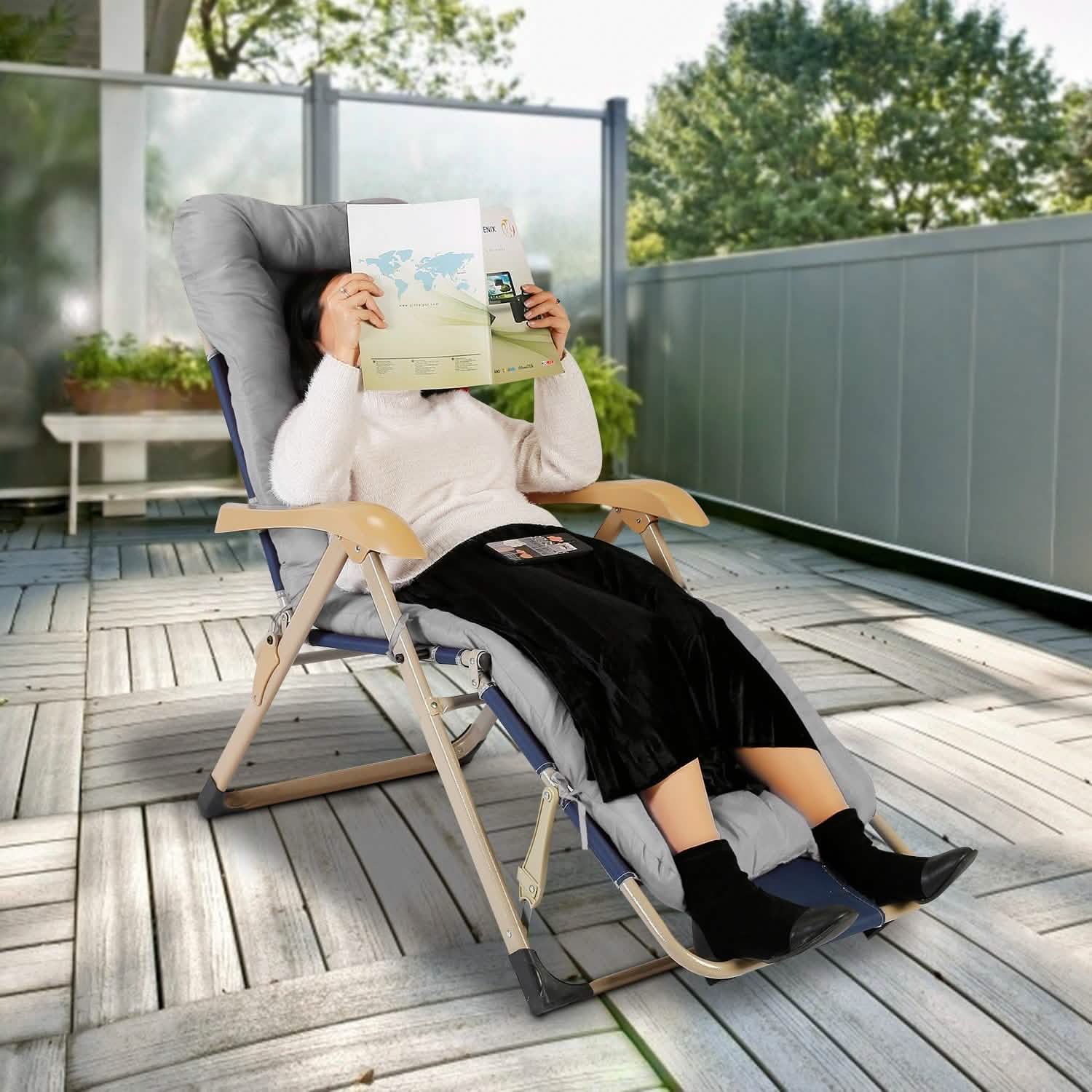 Coussin de chaise longue inclinable 67x22in pour fauteuil à bascule et canapé