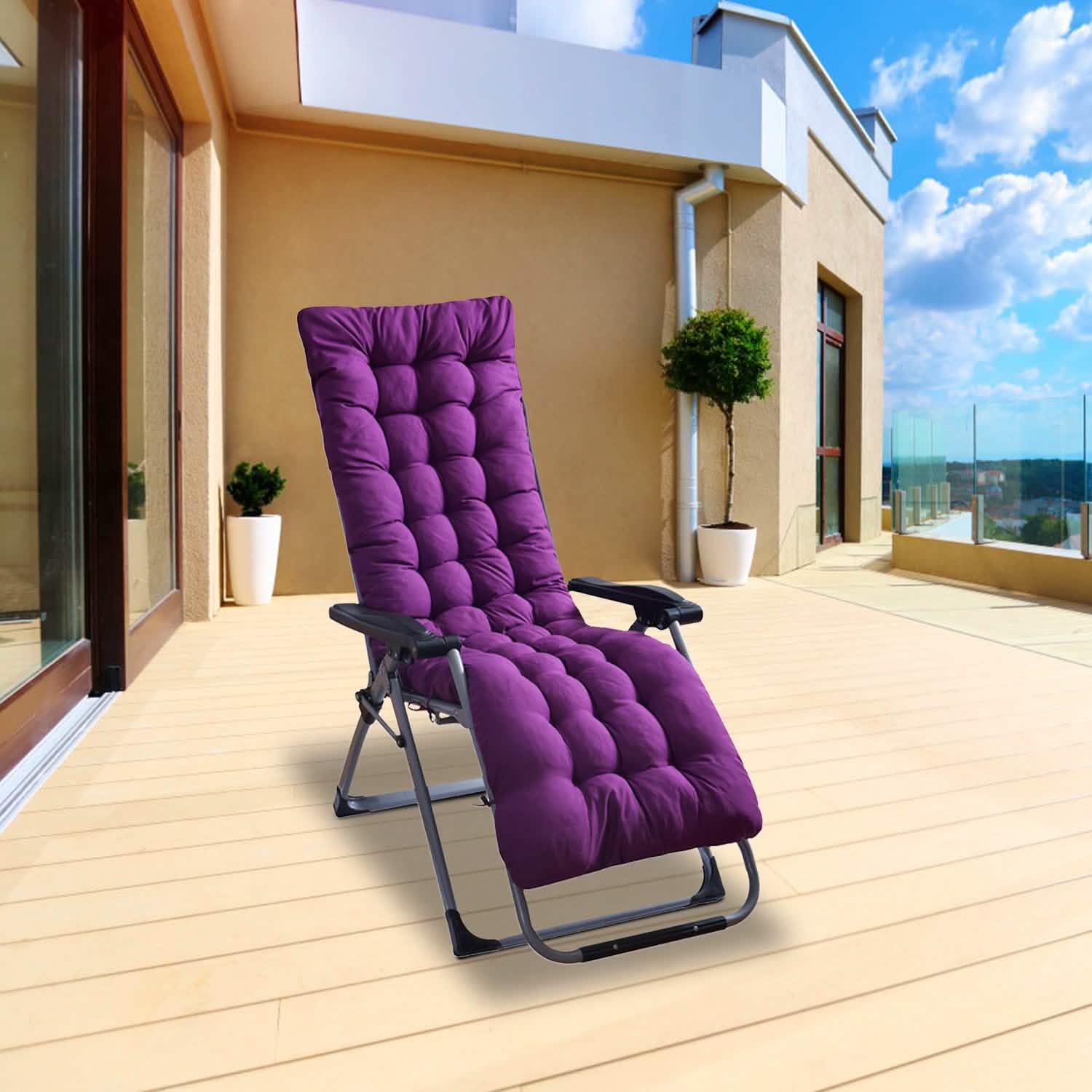 Coussin de chaise longue inclinable 67x22in pour fauteuil à bascule et canapé