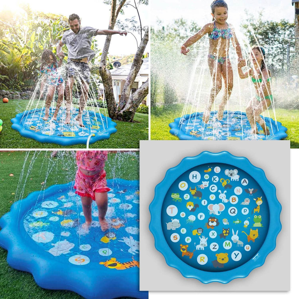 Pataugeoire gonflable de 173 cm avec arroseur pour enfants