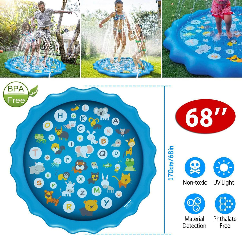 Pataugeoire gonflable de 173 cm avec arroseur pour enfants