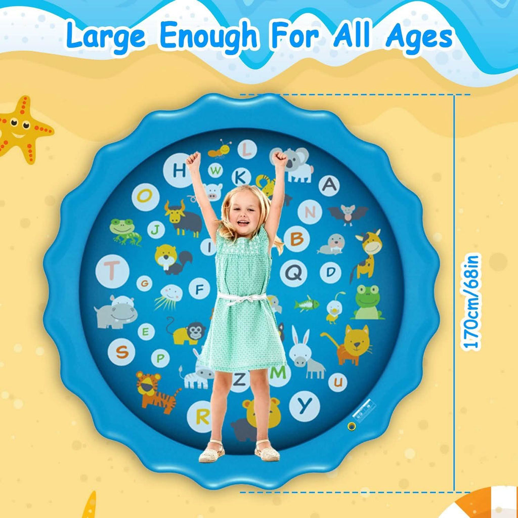 Pataugeoire gonflable de 173 cm avec arroseur pour enfants