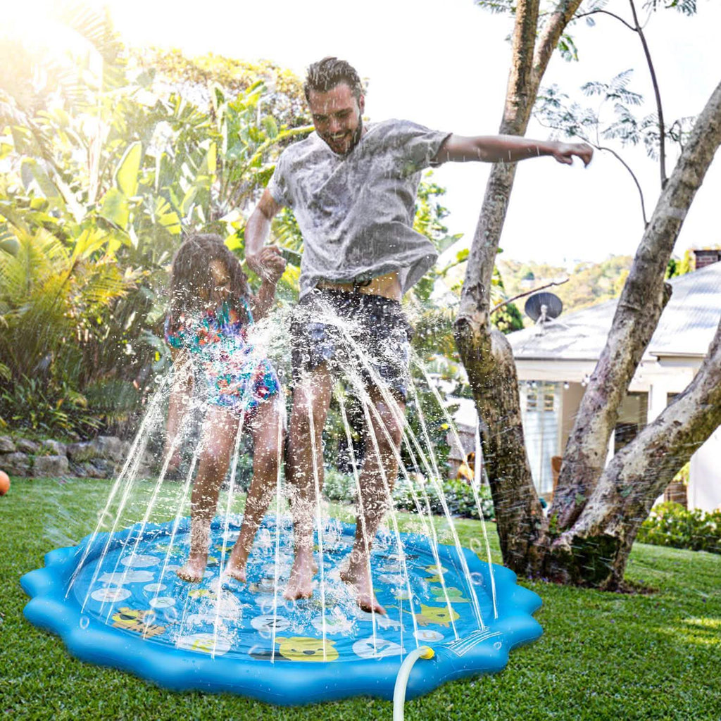 Pataugeoire gonflable de 173 cm avec arroseur pour enfants
