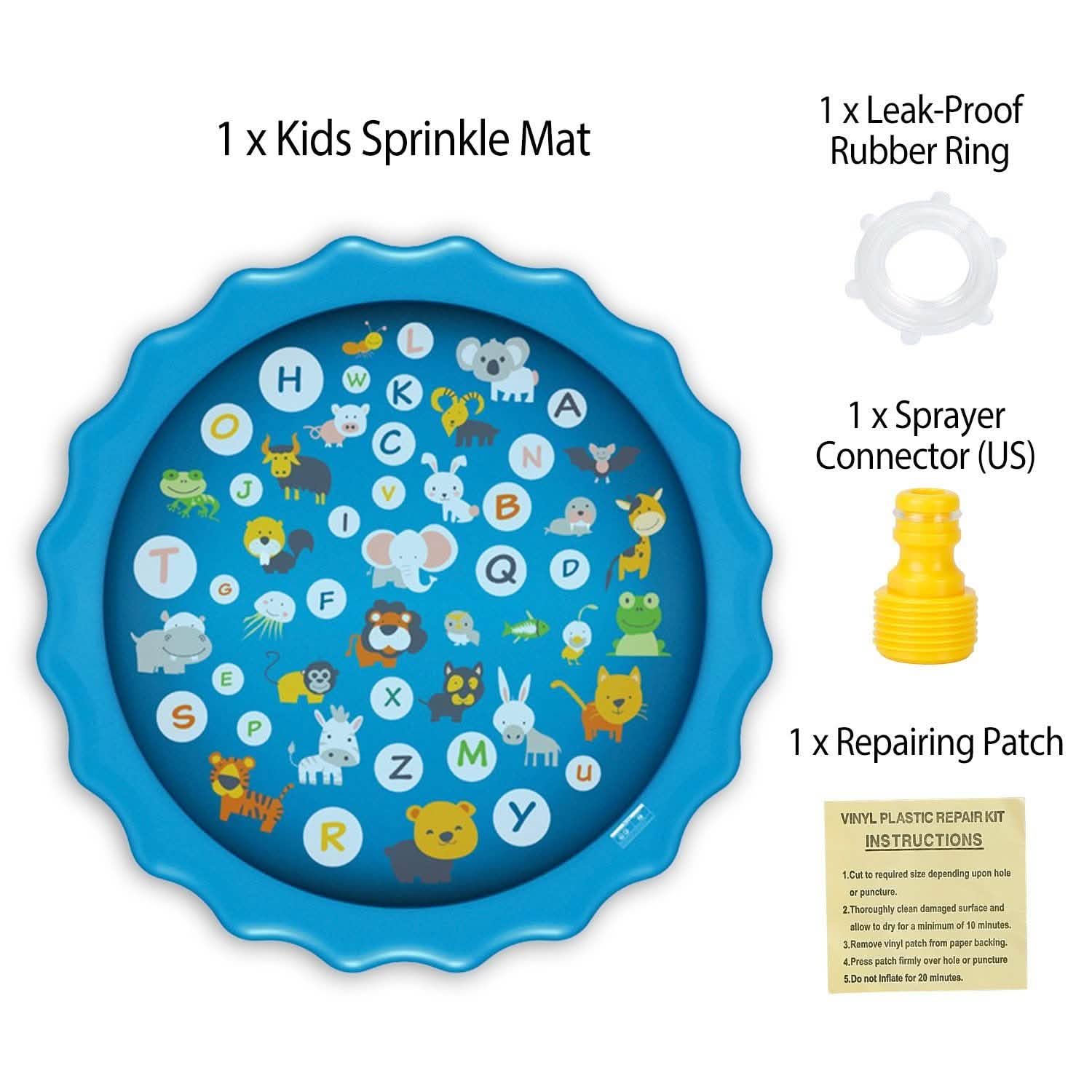 Pataugeoire gonflable de 173 cm avec arroseur pour enfants