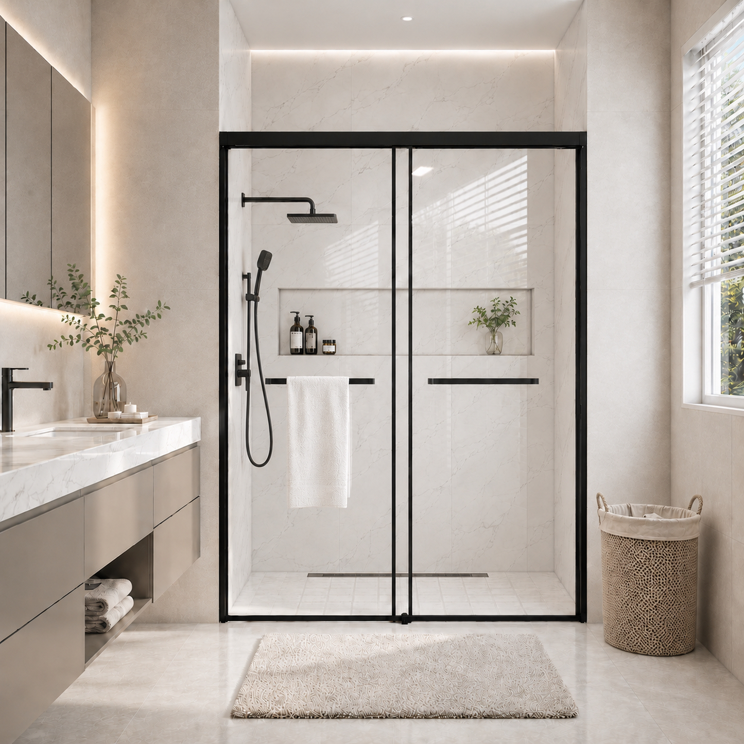 60 in. W x 72 in. H Sliding Shower Door