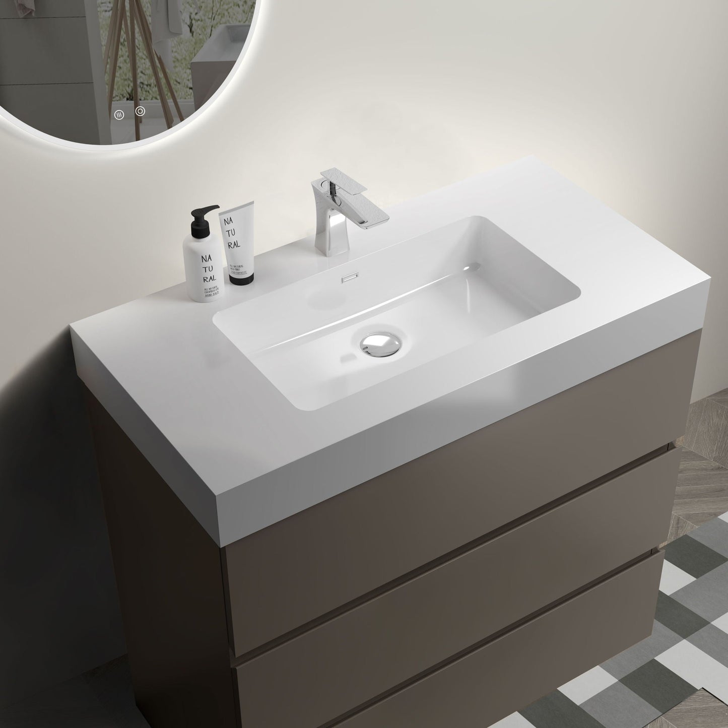 Alice - Bathroom Vanity With Sink, Large Storage Freestanding