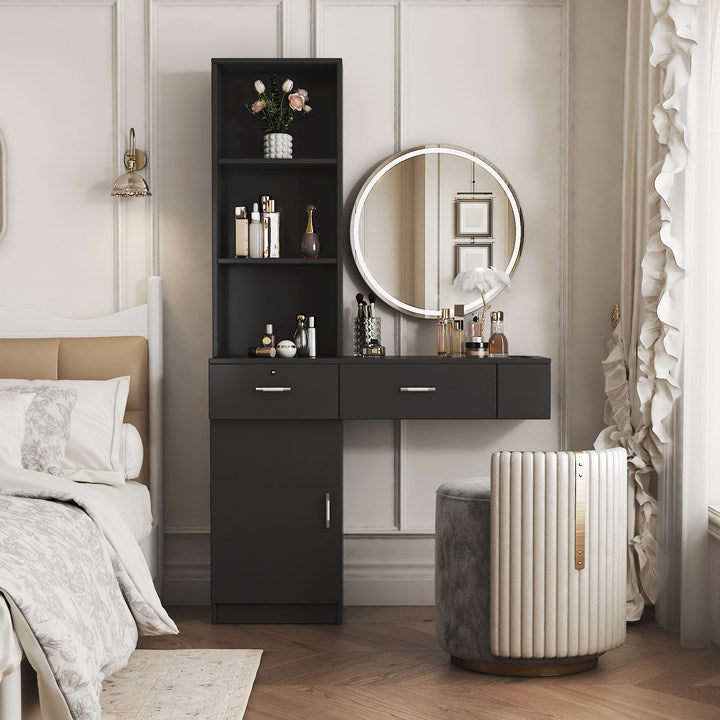 Black Modern Hair Desk