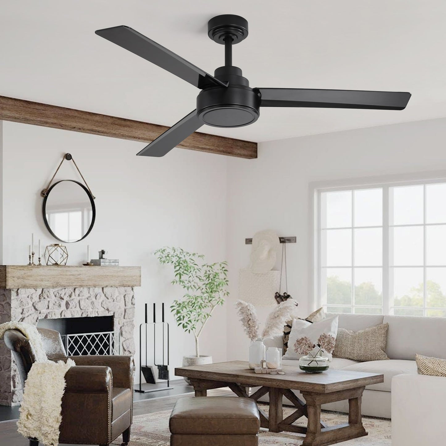 52" Outdoor Ceiling Fan Without Light - 3 ABS Blades
