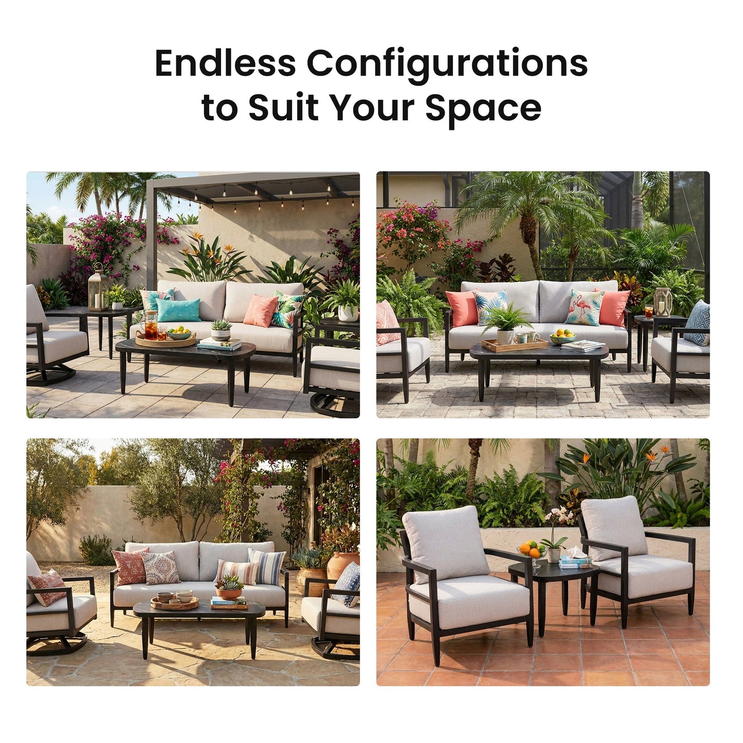 Modern Outdoor Elegance Arc Coffee Table