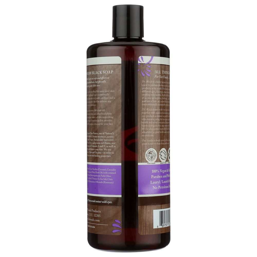 DR WOODS: Naturally Raw Black Soap with Shea Butter Original, 32 oz