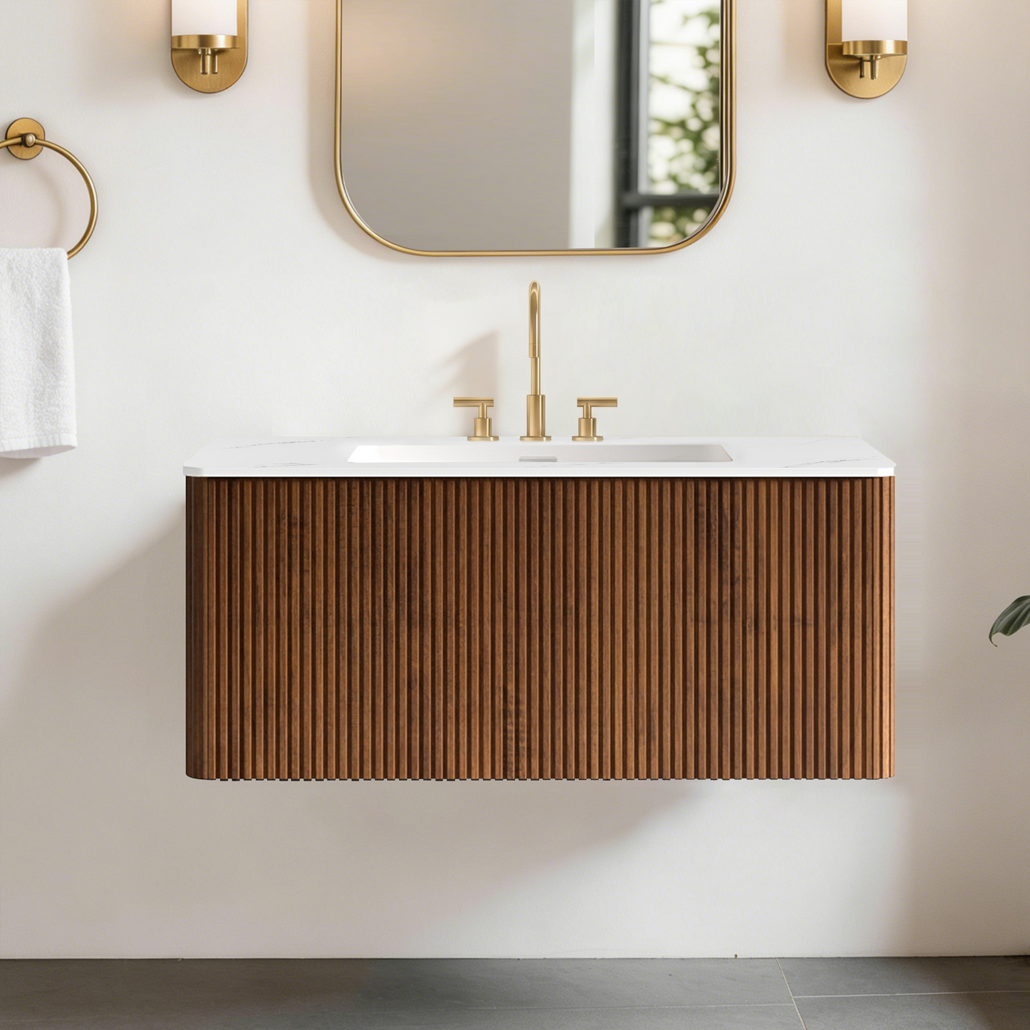 Etna 36" Striped Bathroom Vanity