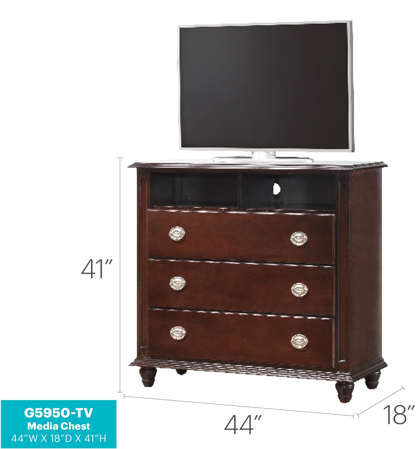 Elegant Cappuccino Media Storage Chest
