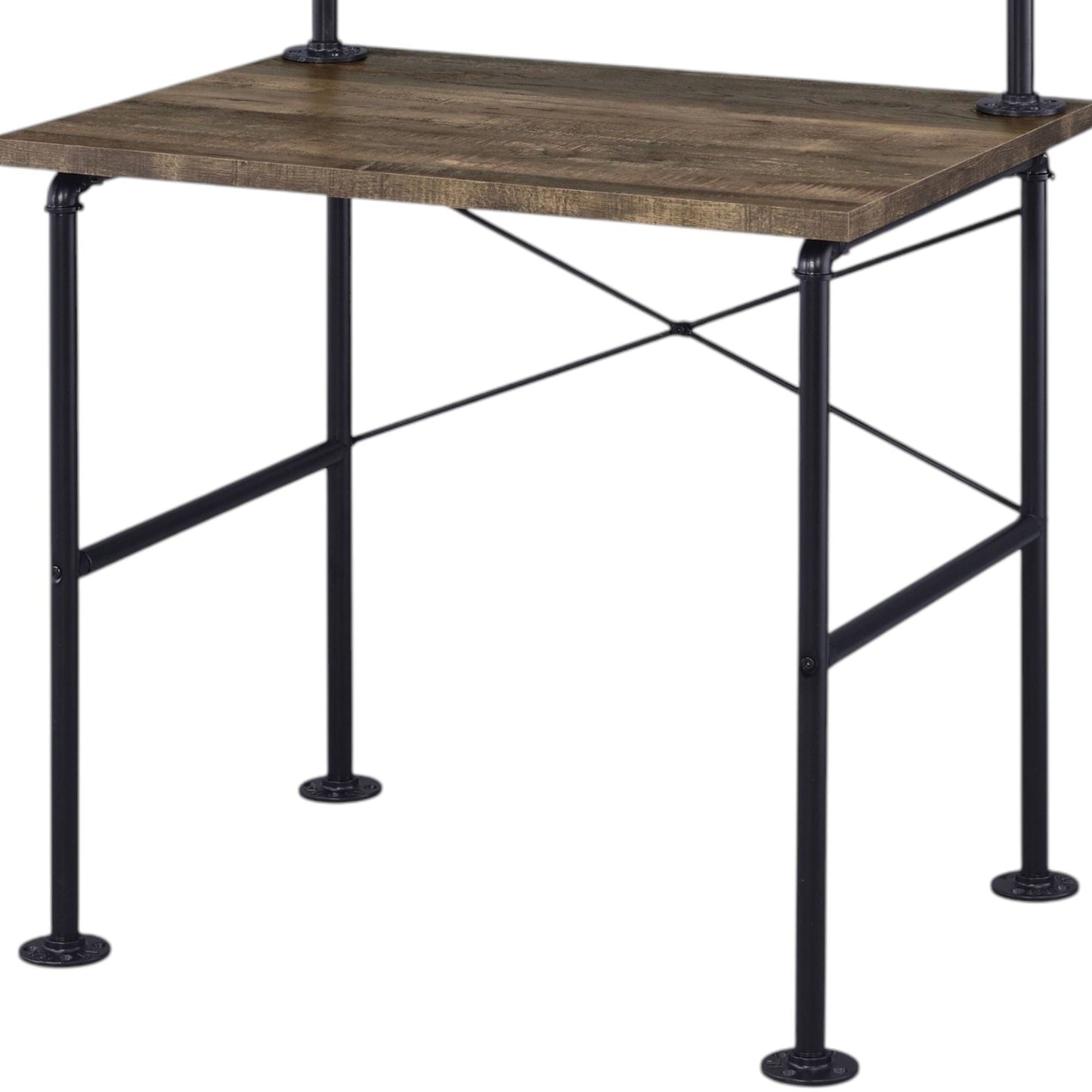 Ensata - Rustic Writing Desk - Black / Oak