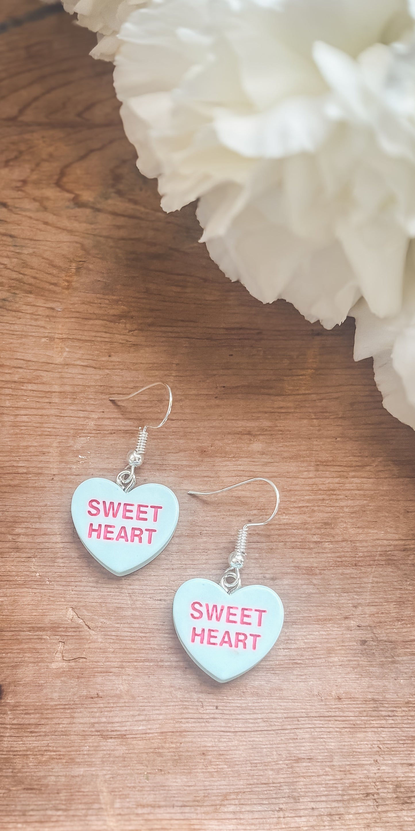 Beautiful Candy Heart Valentines Earrings