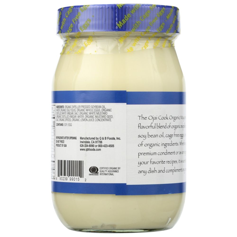 OJAI COOK: Organic Mayonnaise, 16 oz