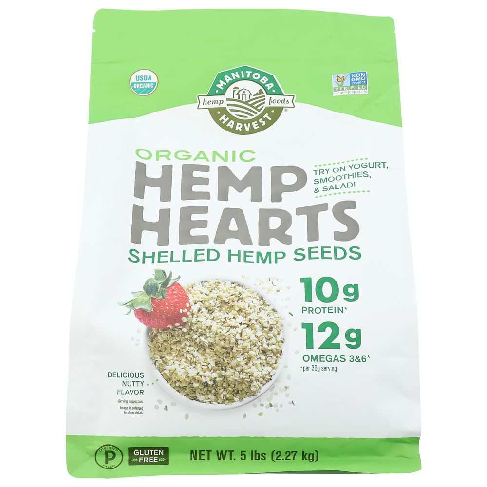 MANITOBA HARVEST: Organic Raw Shelled Hemp Seed,5lb-Nutrient Superfood
