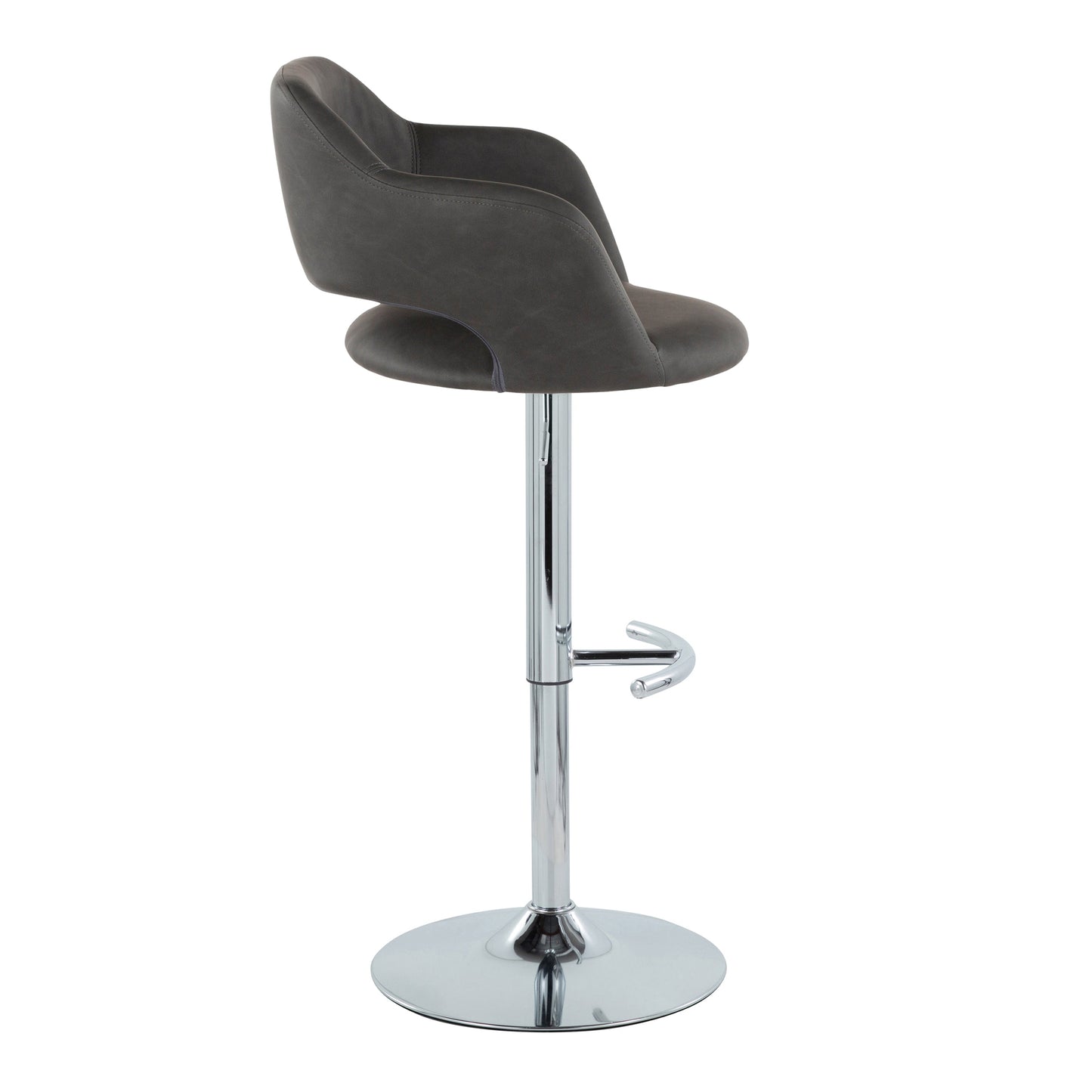 Contemporary Adjustable Barstool with Swivel