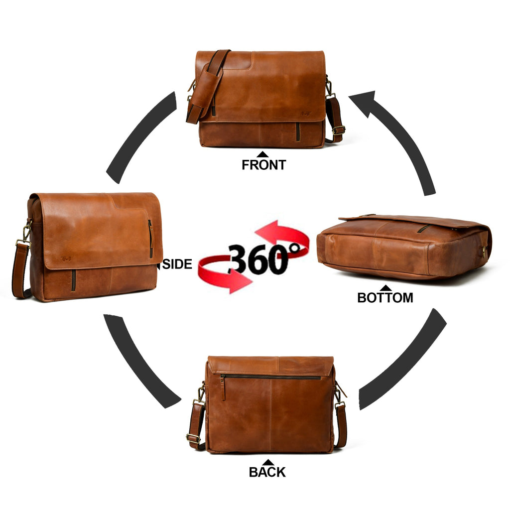 Sac bandoulière Wilson en cuir marron clair
