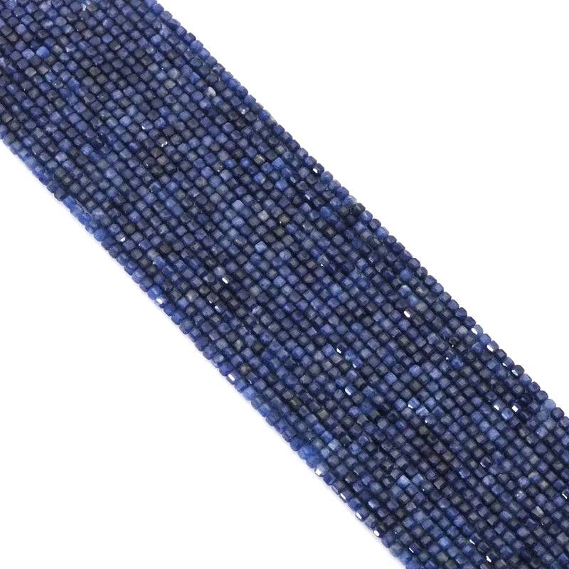 Genuine Sodalite Faceted Cube Beads, 2.5mm, Sku#U1547