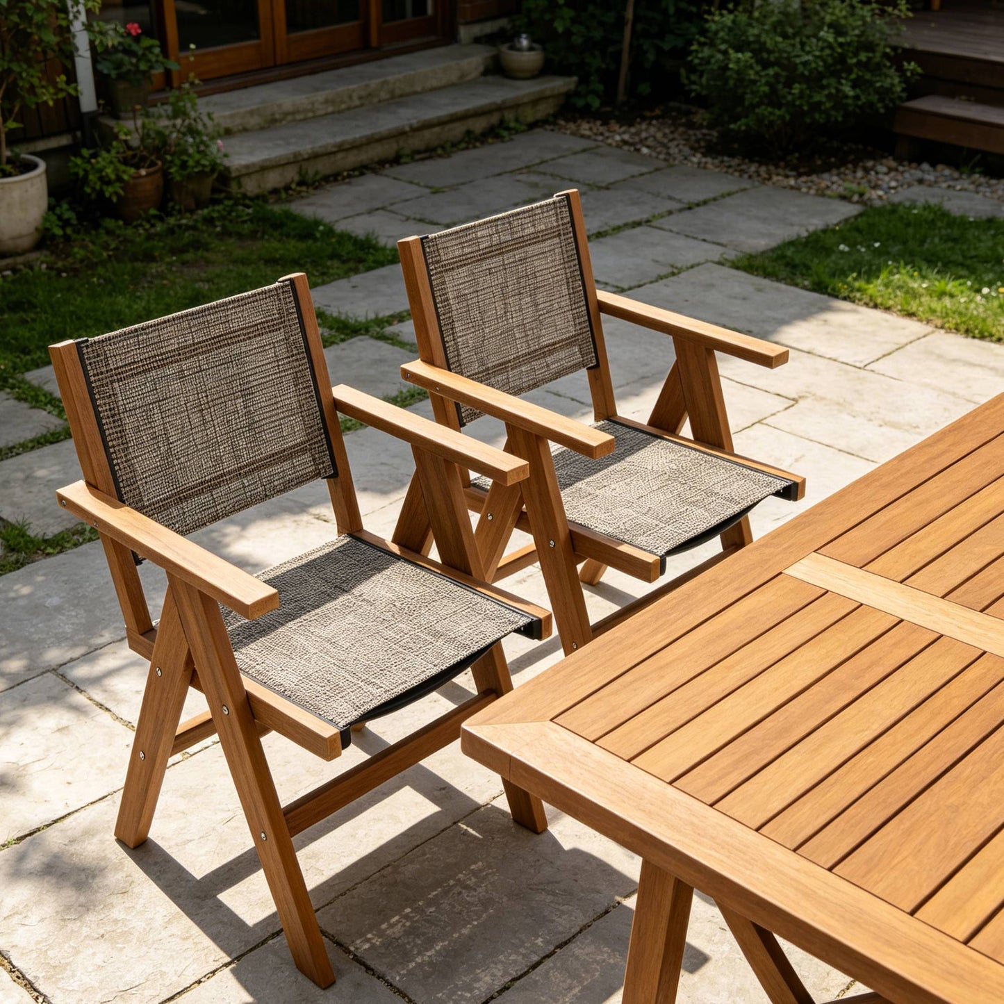 2 Piece HIPS Outdoor Dining Chair Set