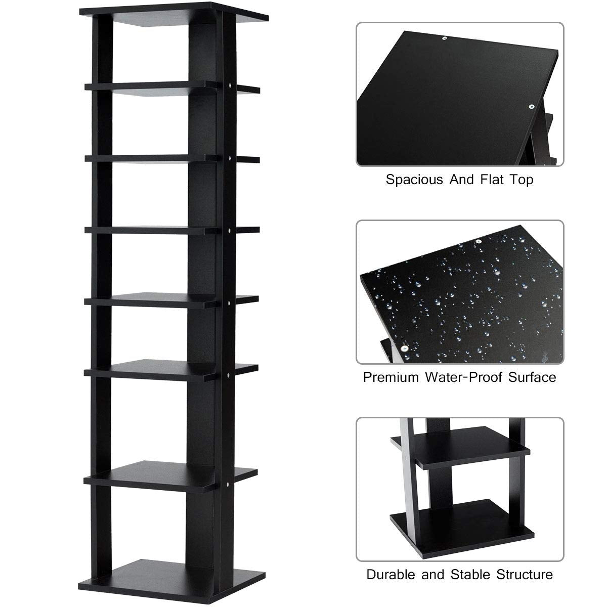 7-Tier Shoe Rack Practical Free Standing Shelves Storage Shelves