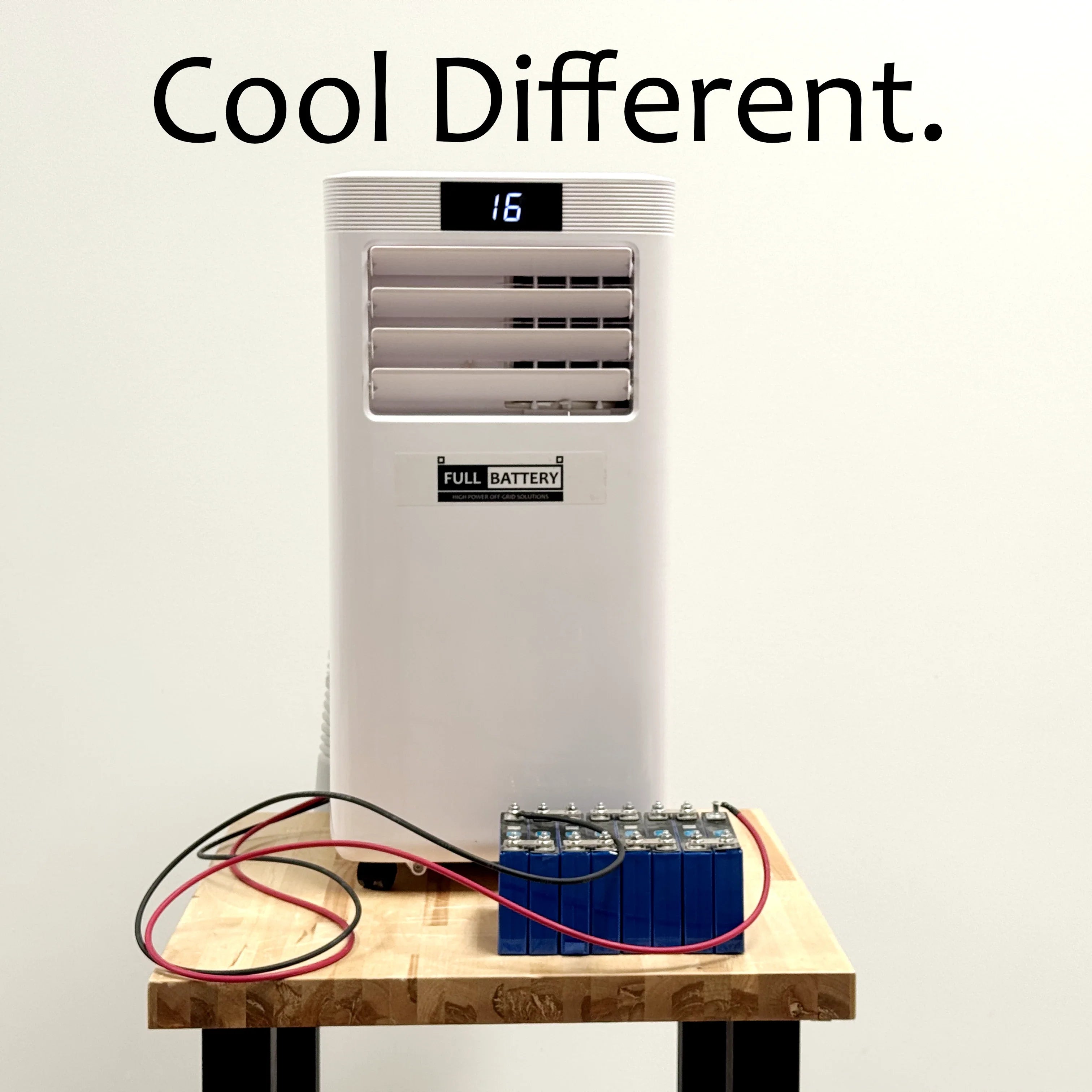 24V Pure DC Portable, Battery/Solar Air Conditioner & Heater (heat pump, 12,000 BTU/h)