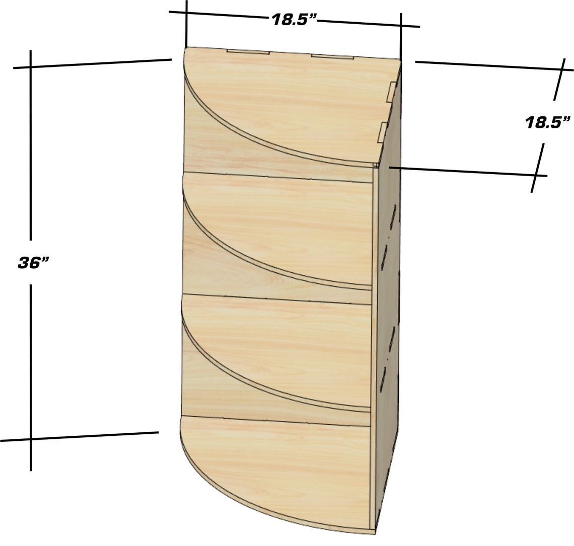 SCARLET- Corner Toy Shelf