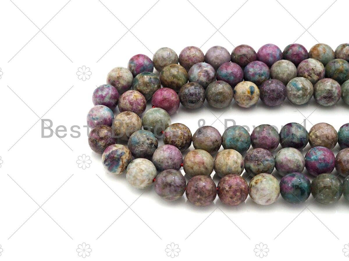 Natural High Quality Red Corundum Round Smooth Beads, 6mm/8mm/10mm Red Corundum, Genuine Red Corundum, 15.5'' Full Strand, Sku#U1057