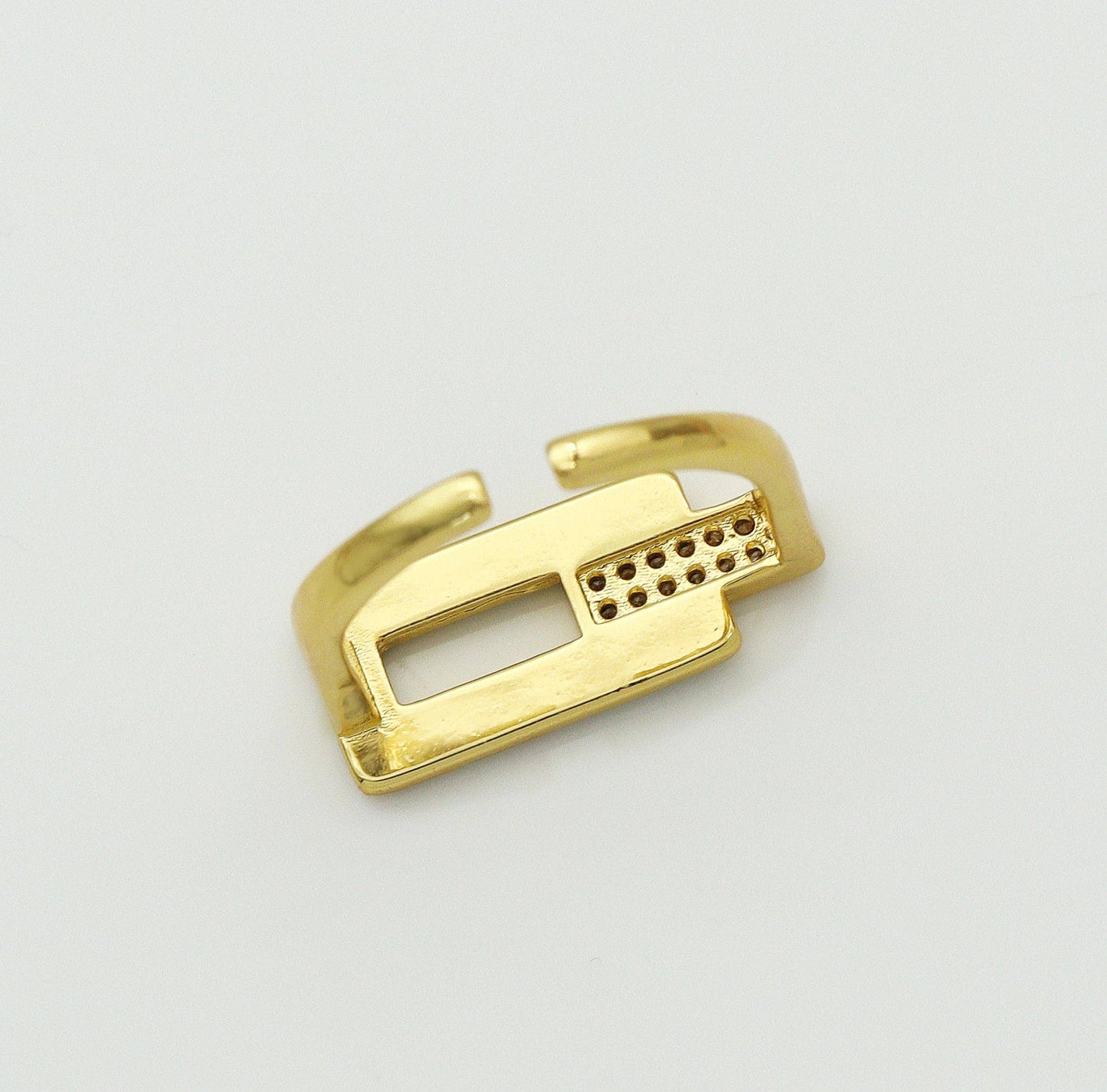 CZ Turquoise Adjustable Ring, Sku#O103