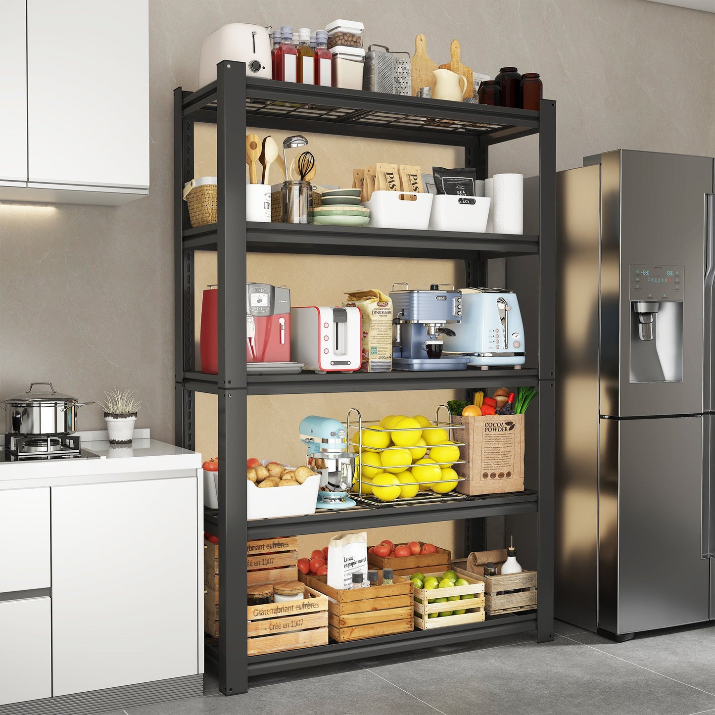 72"H 5-Tier Adjustable Heavy Duty Shelving Rack