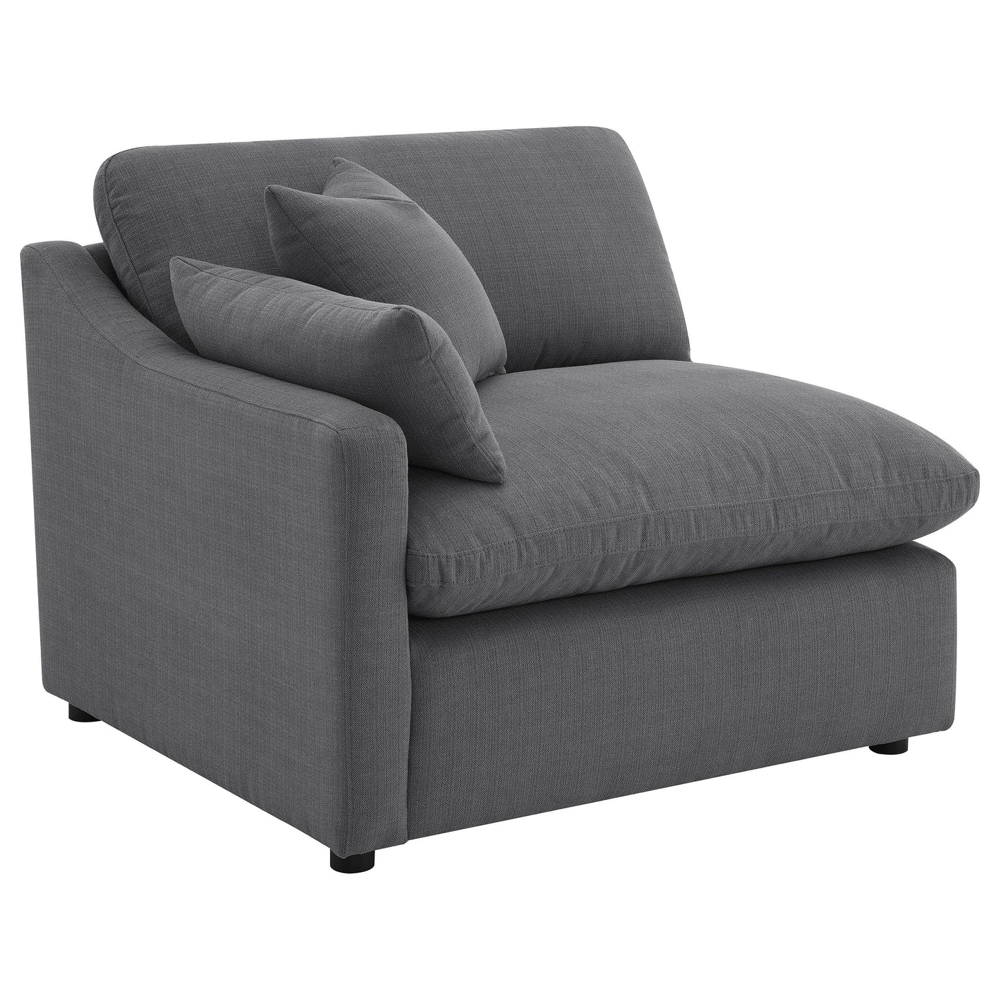 Charcoal 6-Piece Upholstered Modular Sectional Sofa