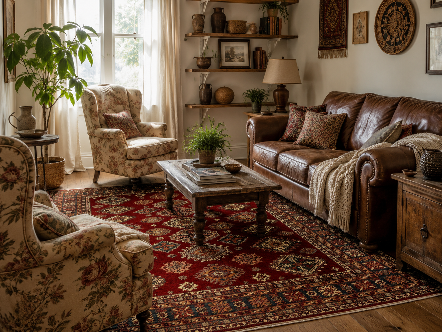 Hand-Knotted Vegetable Dye Kazak Rug from Pakistan,  10' 4" x 13' 5"