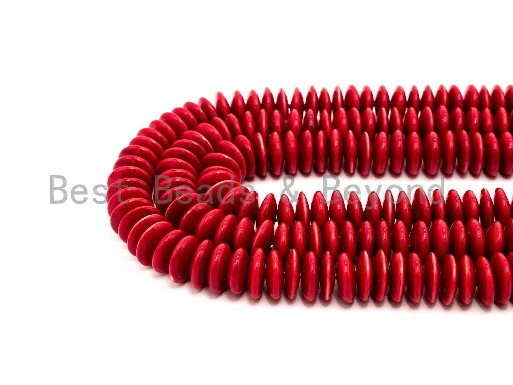 AB Red Natural Mother of Pearl beads,4x12mm Pearl Saucer beads, Loose Saucer Smooth Pearl Shell Beads, 16inch strand, SKU#T81