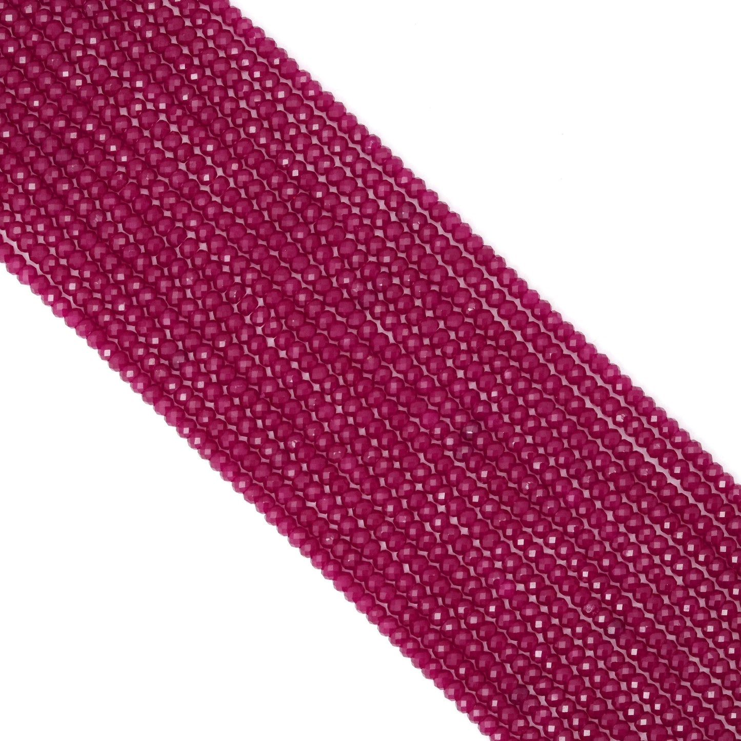 Red Corundum Faceted Rondelle Beads, Sku#U2128
