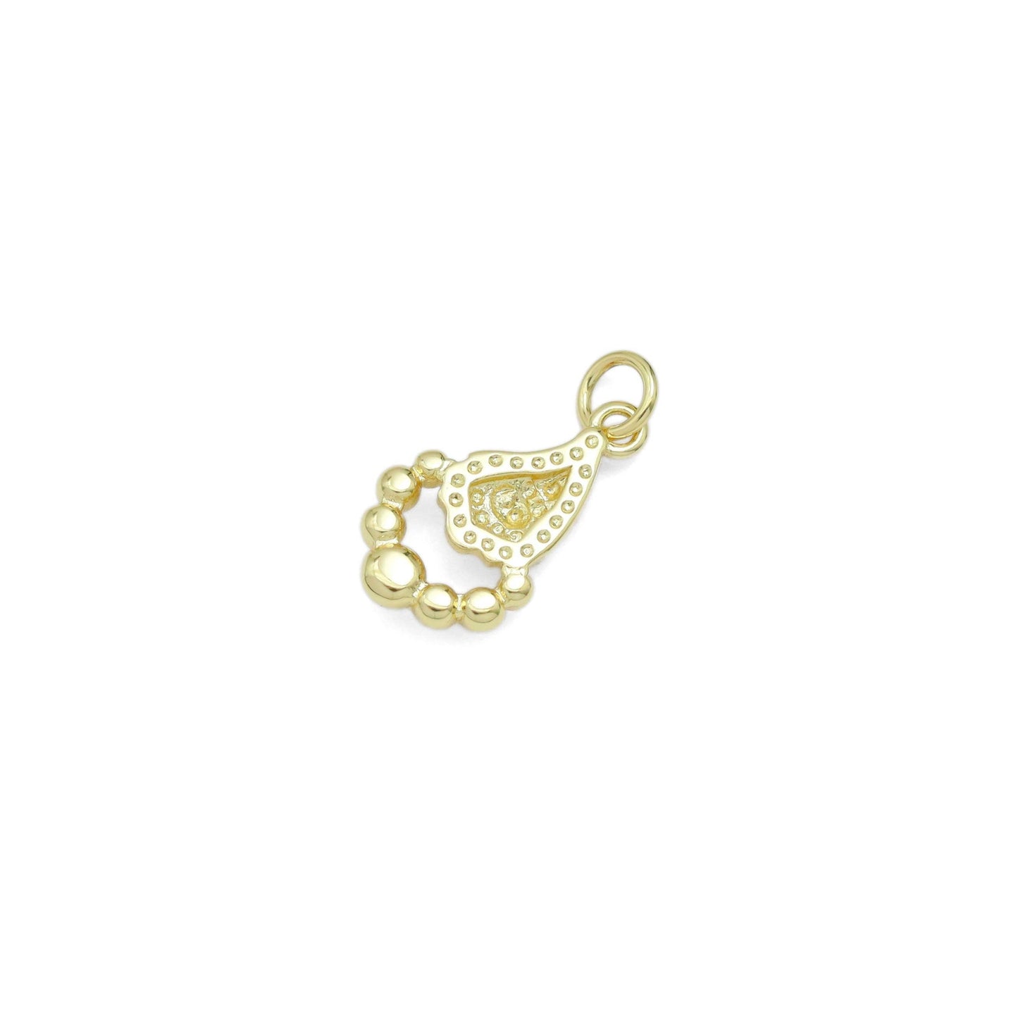 CZ  Enamel White Pearl Santa Claus Charm Pendant, SKU#LK952
