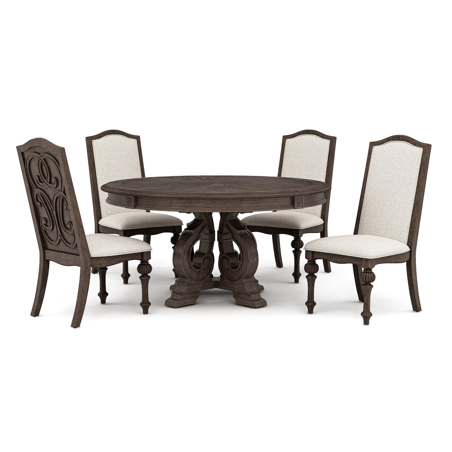 Elegant Rustic 5pc Dining Set