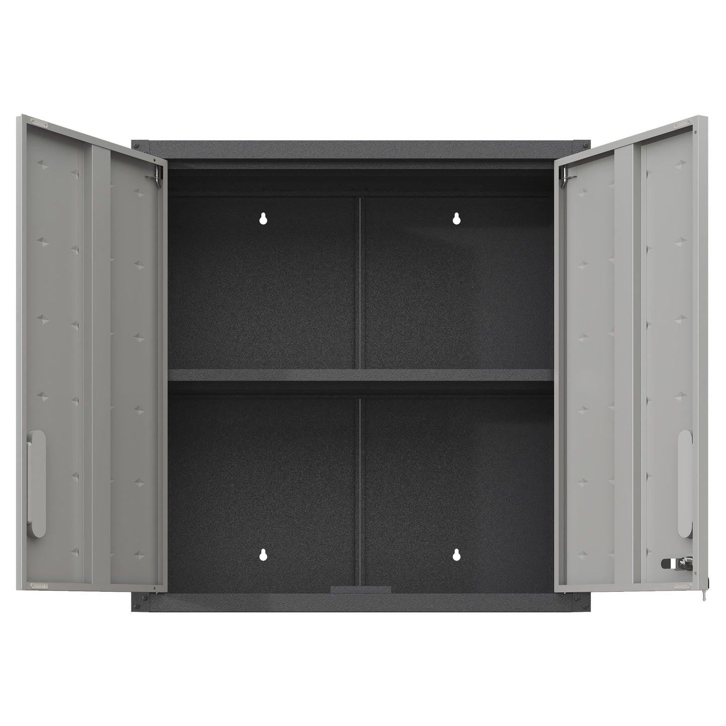 Metal Wall-Mounted Tool Storage Cabinet with Locking Door