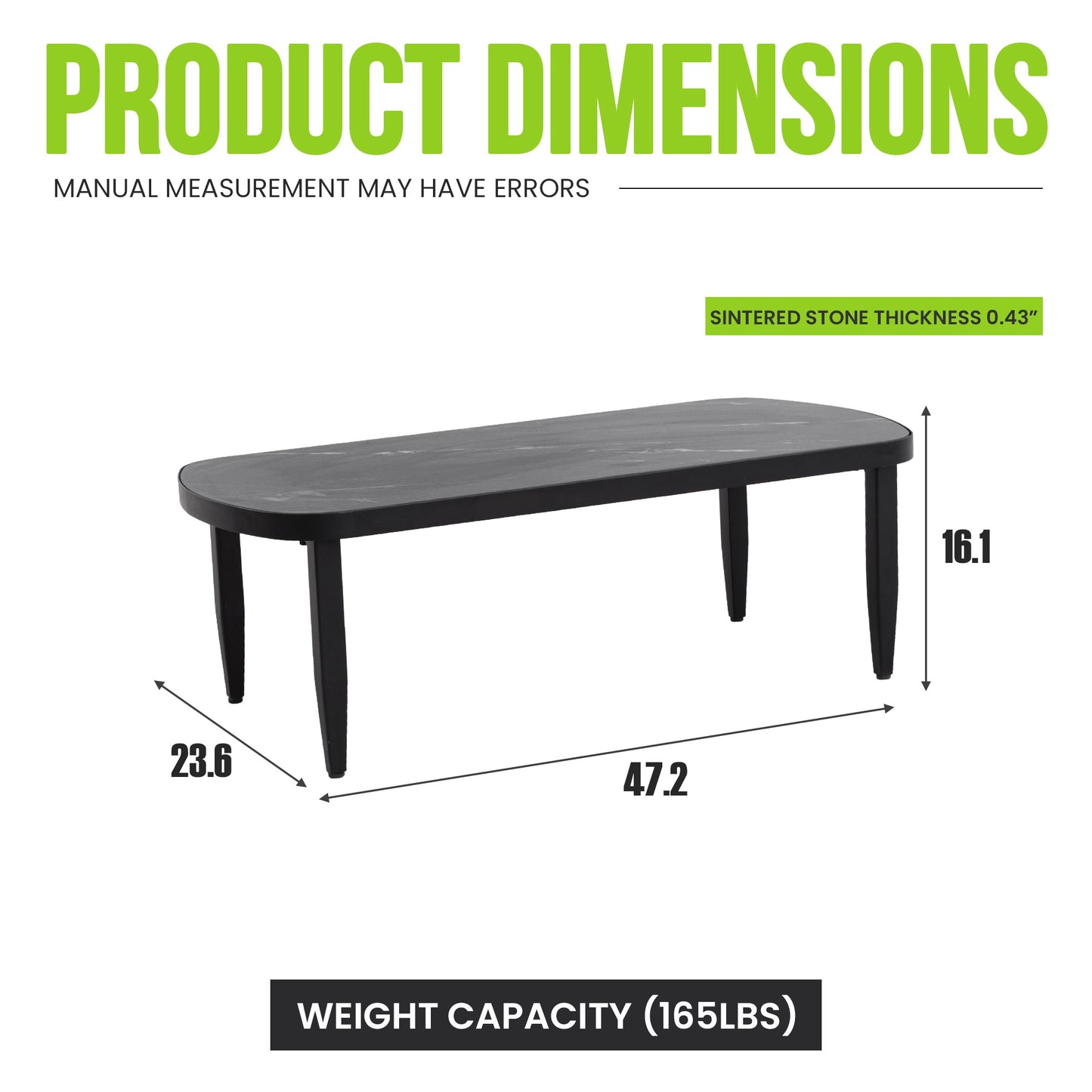 Modern Outdoor Elegance Arc Coffee Table