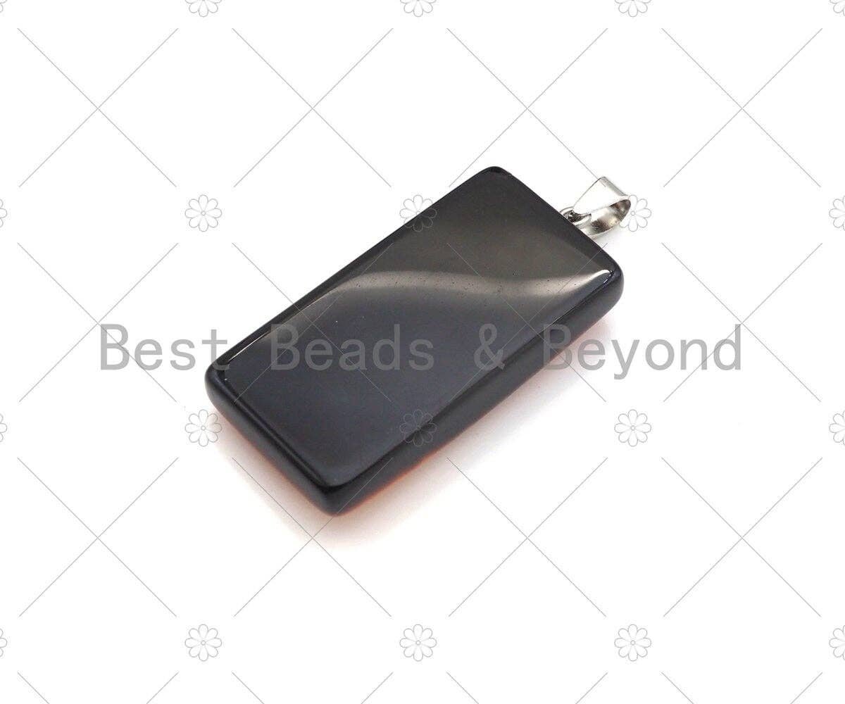 High Quality Natural Druzy Agate Rectangle Shape Pendant, Sa