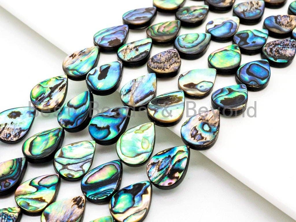 Natural Flat Teardrop Abalone Shell beads, 8x12mm/10x14mm/12x16mm/13x18mm Teardrop Smooth Shell Beads, loose abalone, 16inch strand,SKU#R3C