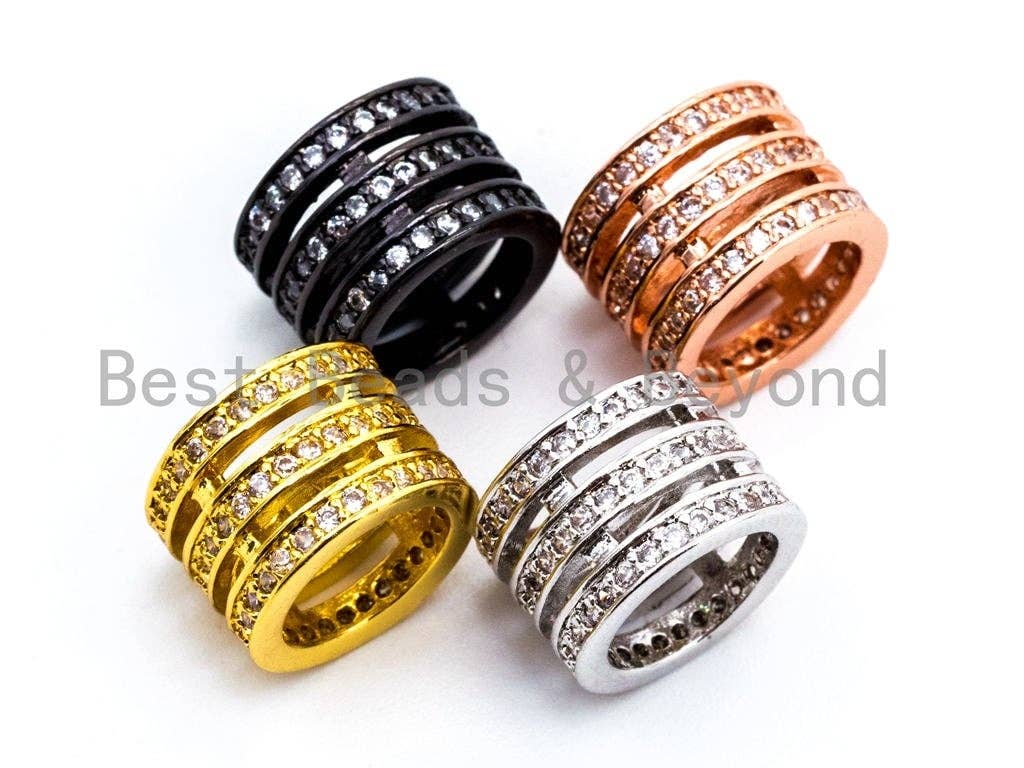 CZ Micro Pave Swirl Spacer Beads, Cubic Zirconia Spacer bead, sku#G304