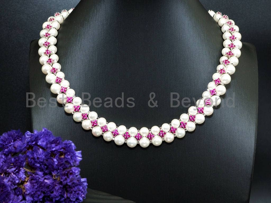 Bridal Pearl Necklace Bracelet Set, sku#P16