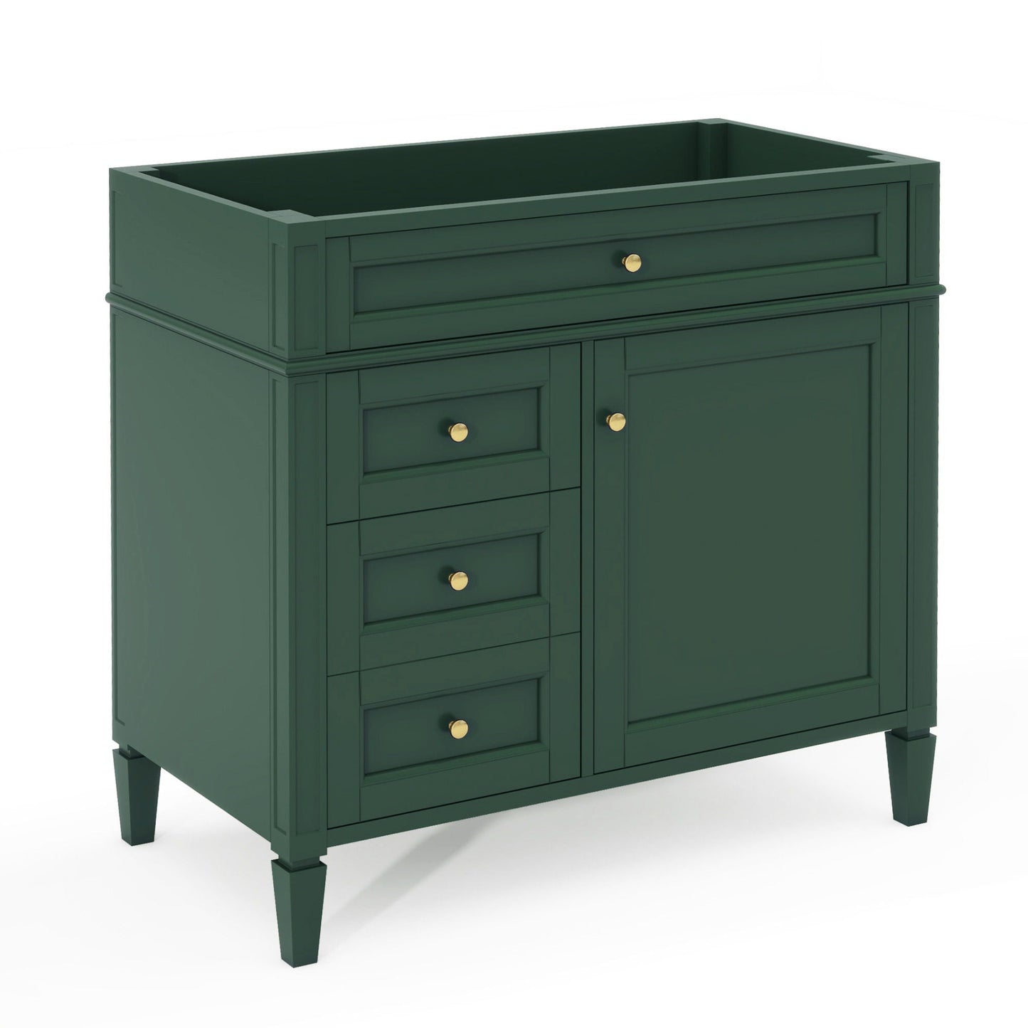 Bathroom Vanity With 2 Drawers And Tip-Out Drawer, Storage Cabinet